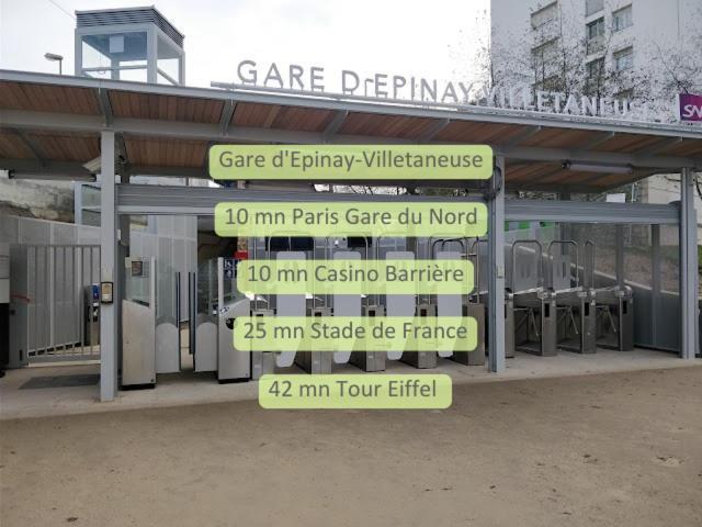 Parking Prive Gratuit - 15Mn Paris - Gare A Pied En 5Mn - Tout Equipee - Terrasse - Jardin - Stade De France - Casino D'Enghien - Hippodrome, Universite Épinay-sur-Seine Extérieur photo